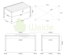 Weide Carport Alu/Stahl, ca. B520/H255/T300 cm