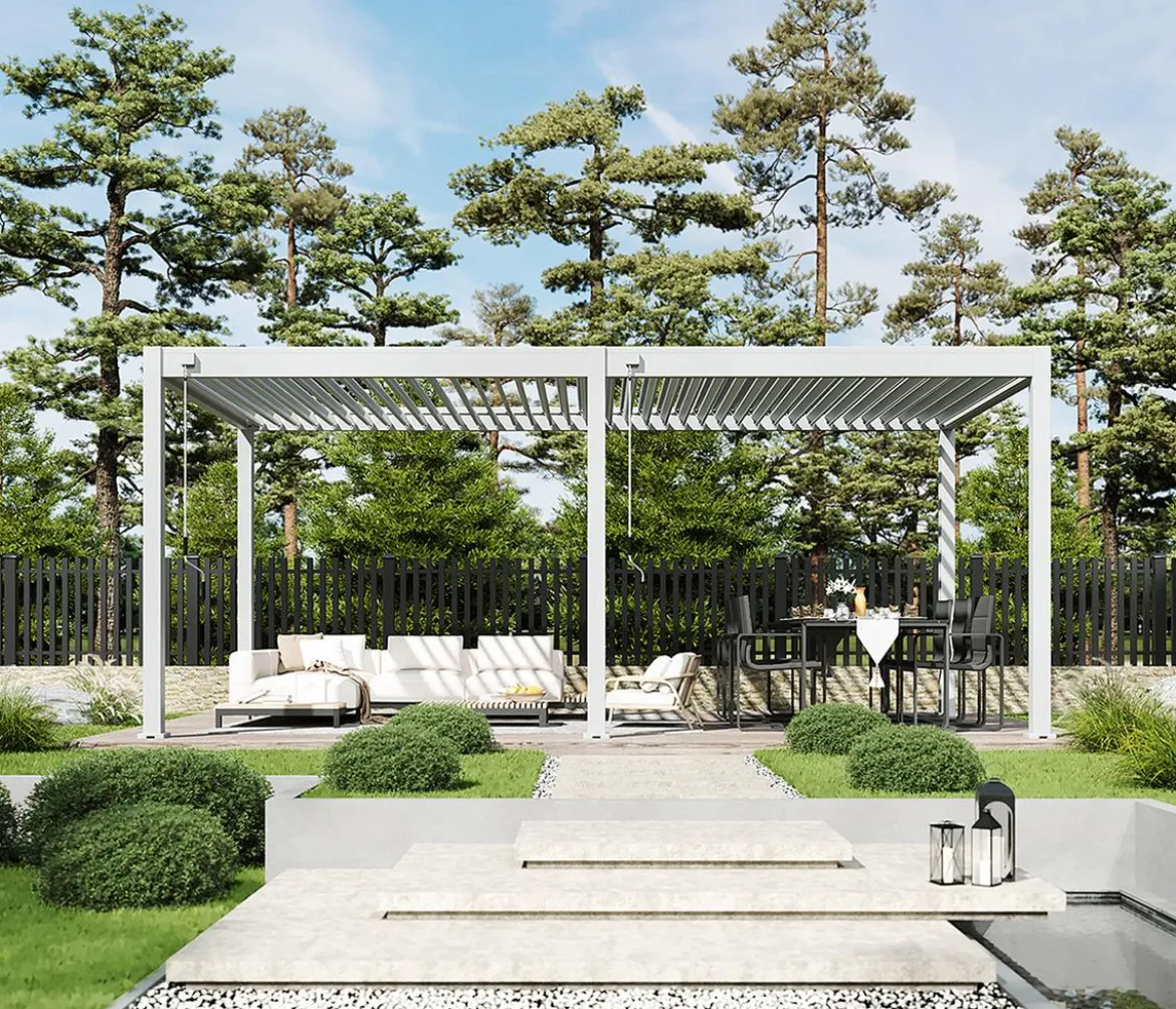 Weide Classic Pergola 3x6 Alu-Stahl, ca. B600/H255/T300 cm