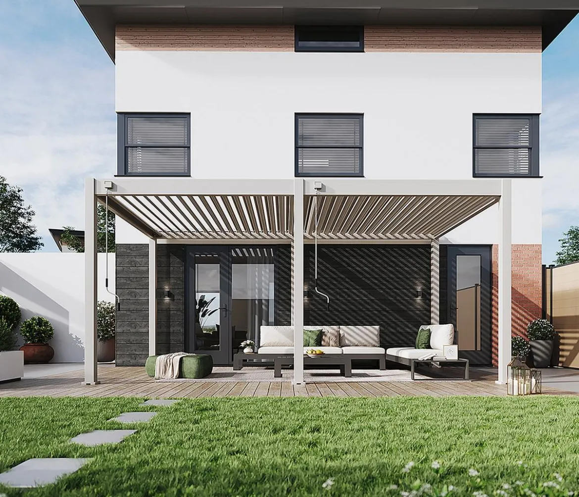 Weide Classic Pergola 3x5,3 Alu-Stahl, ca. B530/H255/T300 cm