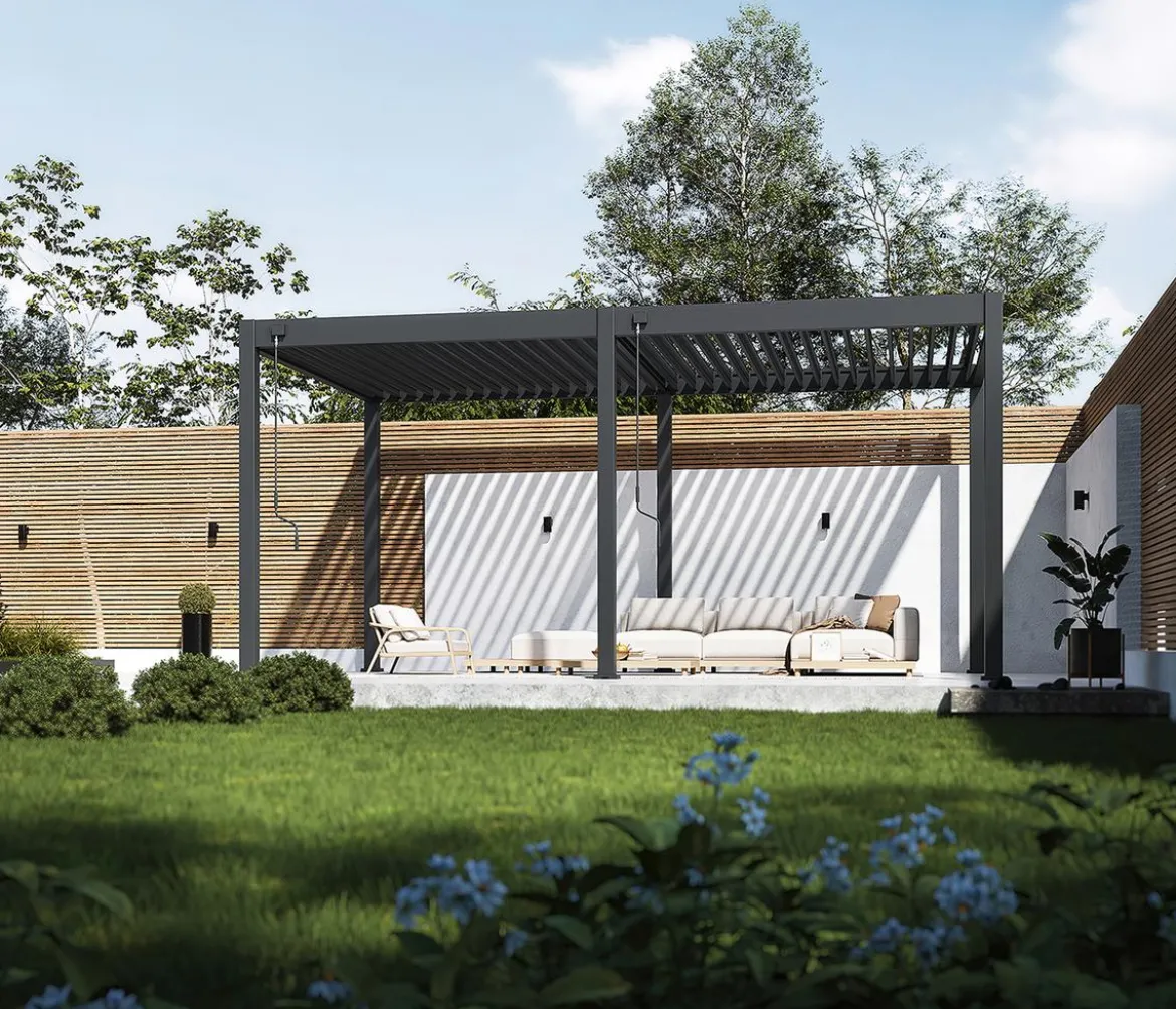Weide Classic Pergola 3x5,3 Alu-Stahl, ca. B530/H255/T300 cm