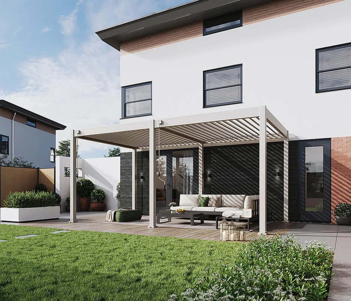 Weide Classic Pergola 3x5,3 Alu-Stahl, ca. B530/H255/T300 cm