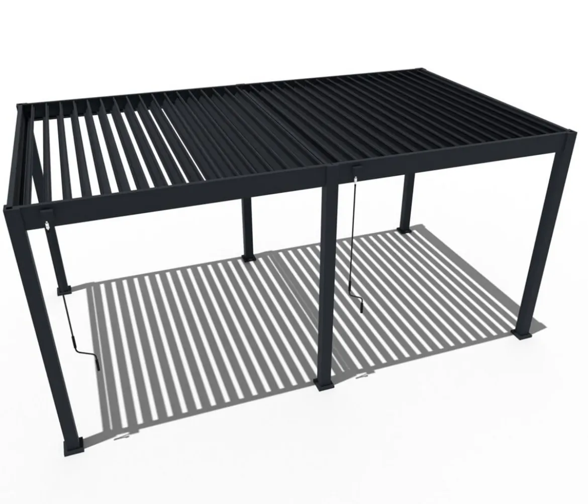Weide Classic Pergola 3x5,3 Alu-Stahl, ca. B530/H255/T300 cm