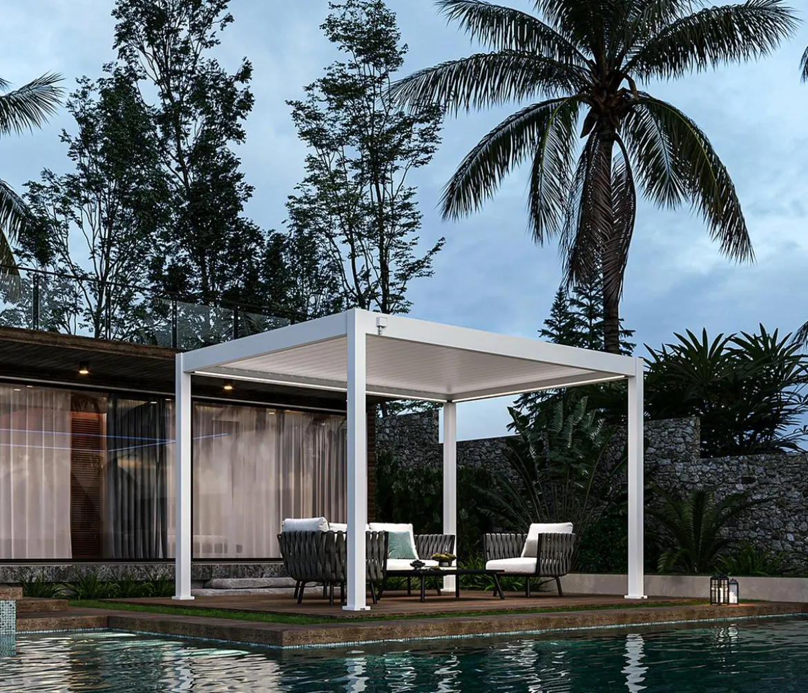 Weide Classic Pergola 3x3,6 inkl. LED, ca. B360/H255/T300 cm