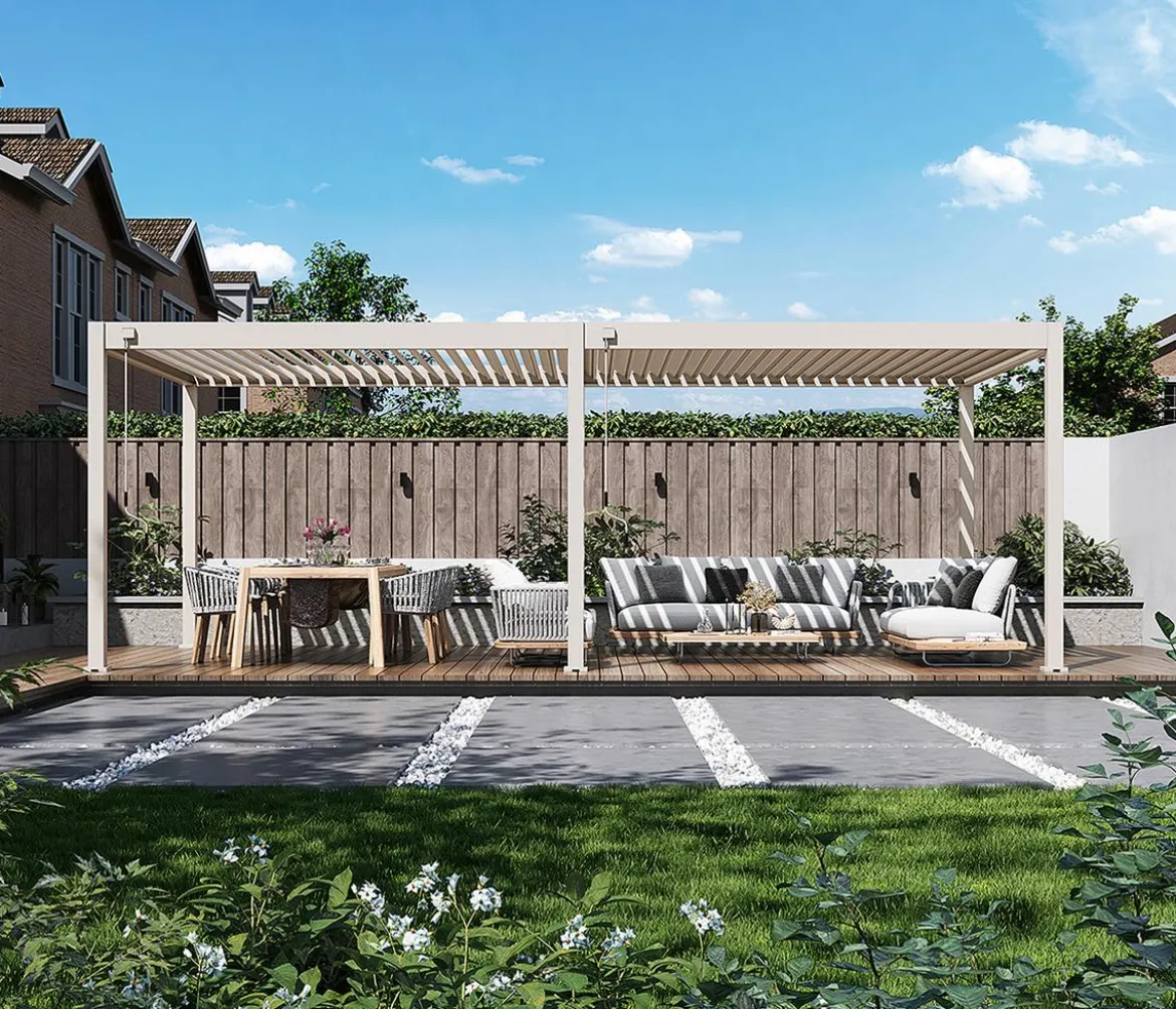 Weide Deluxe Pergola Voll-Alu, ca. B720/H255/T360 cm
