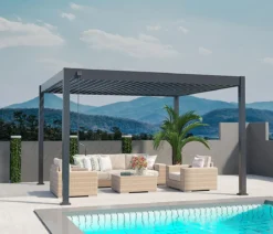 Weide Deluxe Pergola Voll-Alu, ca. B400/H255/T360 cm