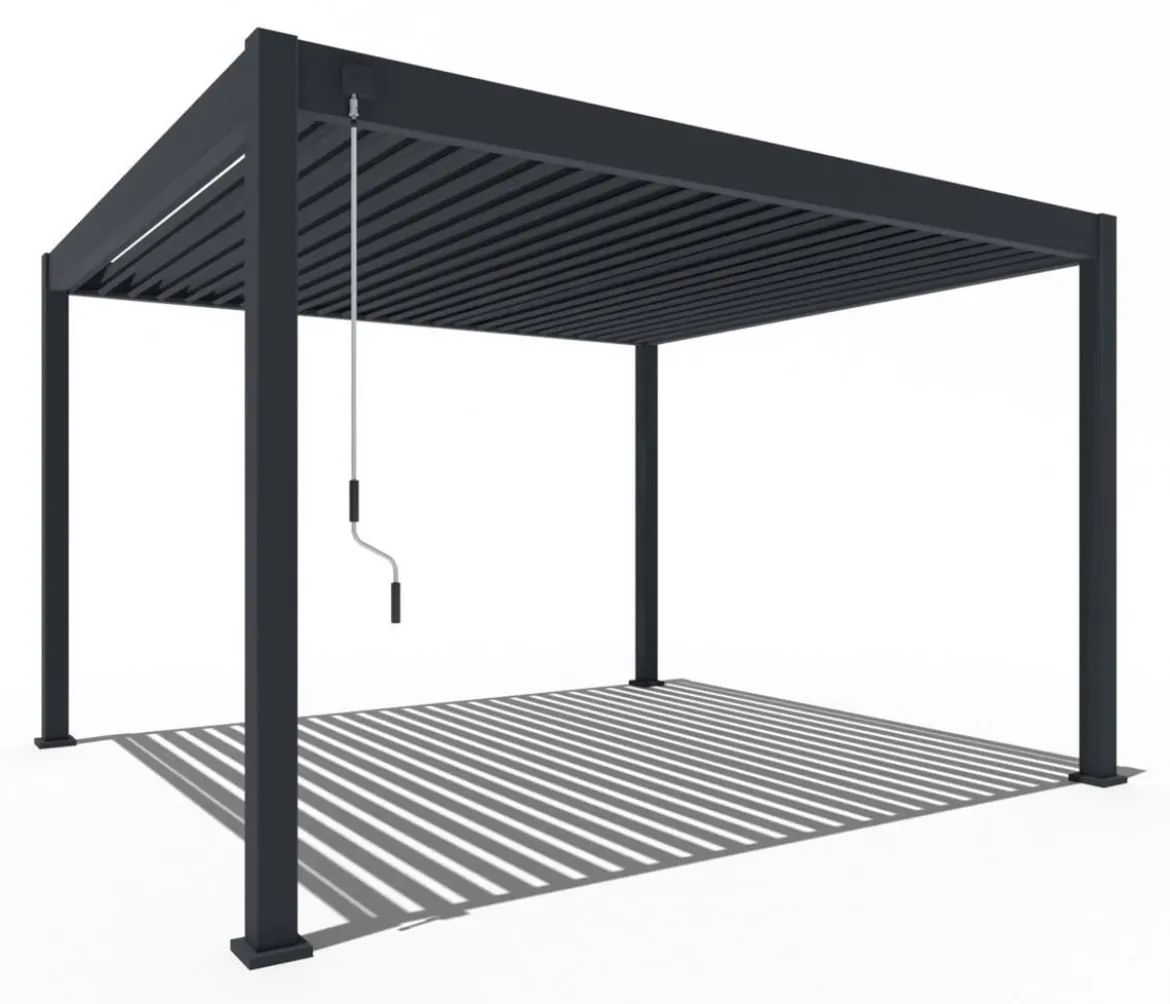 Weide Deluxe Pergola Voll-Alu, ca. B400/H255/T360 cm