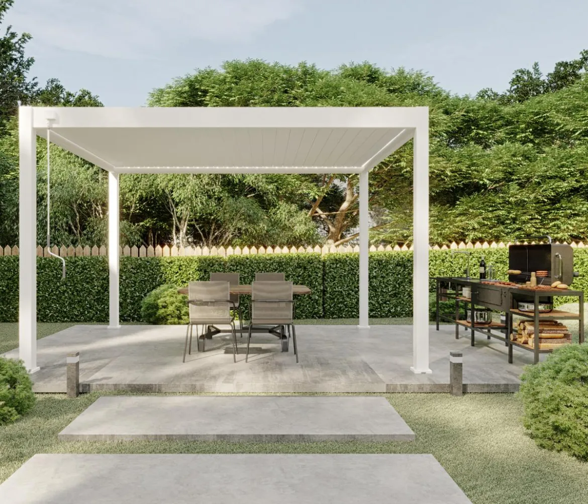 Weide Deluxe Pergola Voll-Alu, ca. B400/H255/T300 cm