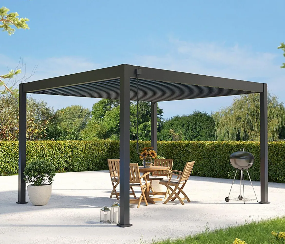 Weide Deluxe Pergola Voll-Alu, ca. B400/H255/T300 cm