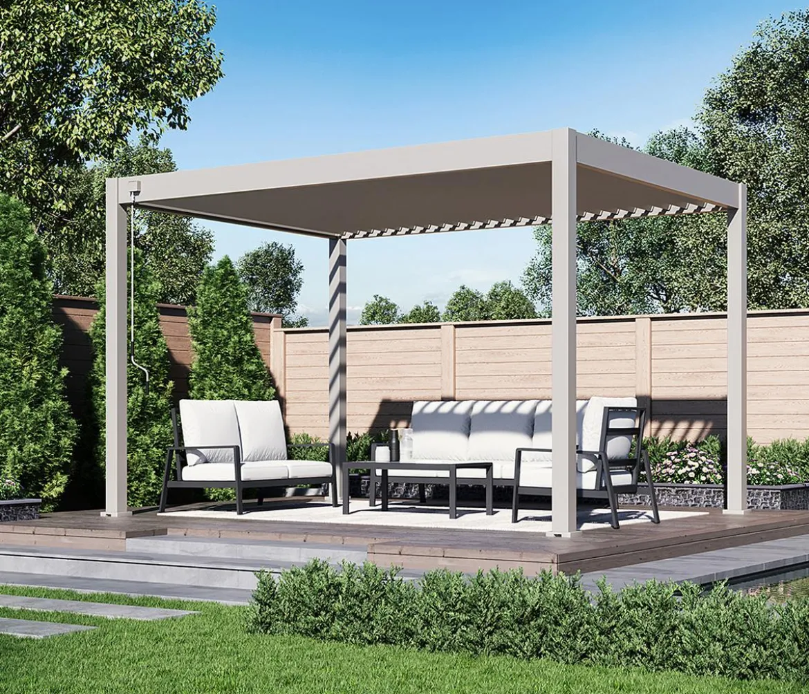 Weide Deluxe Pergola Voll-Alu, ca. B400/H255/T300 cm