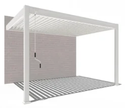 Weide Deluxe Wandpergola Voll-Alu, ca. B400/H255/T300 cm