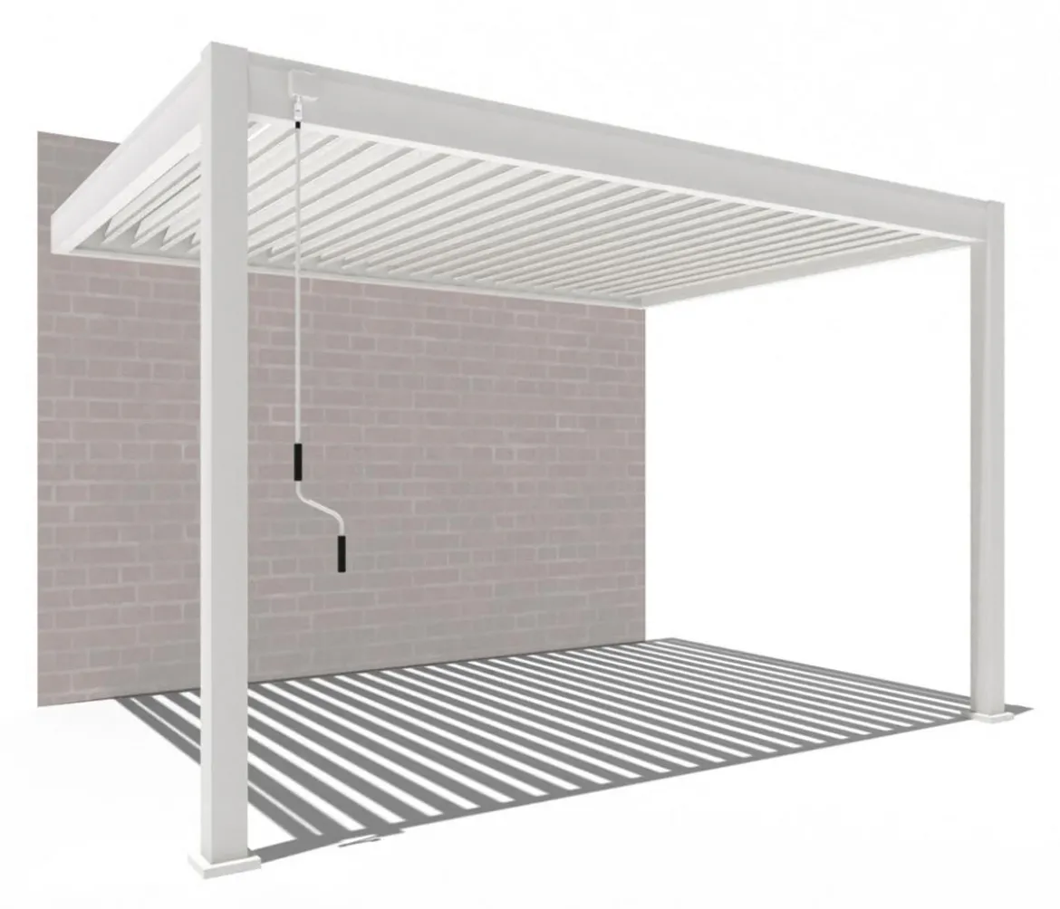 Weide Deluxe Wandpergola Voll-Alu, ca. B400/H255/T300 cm