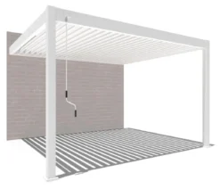 Weide Deluxe Wandpergola 3,6x4 Voll-Alu, ca. B400/H255/T360 cm