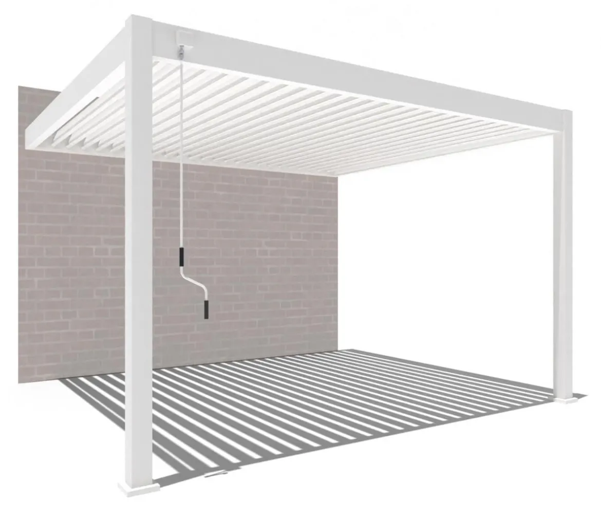 Weide Deluxe Wandpergola 3,6x4 Voll-Alu, ca. B400/H255/T360 cm