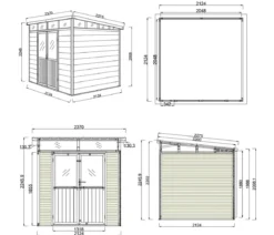 Weide Gartenhaus, ca. B218/H226/T218 cm