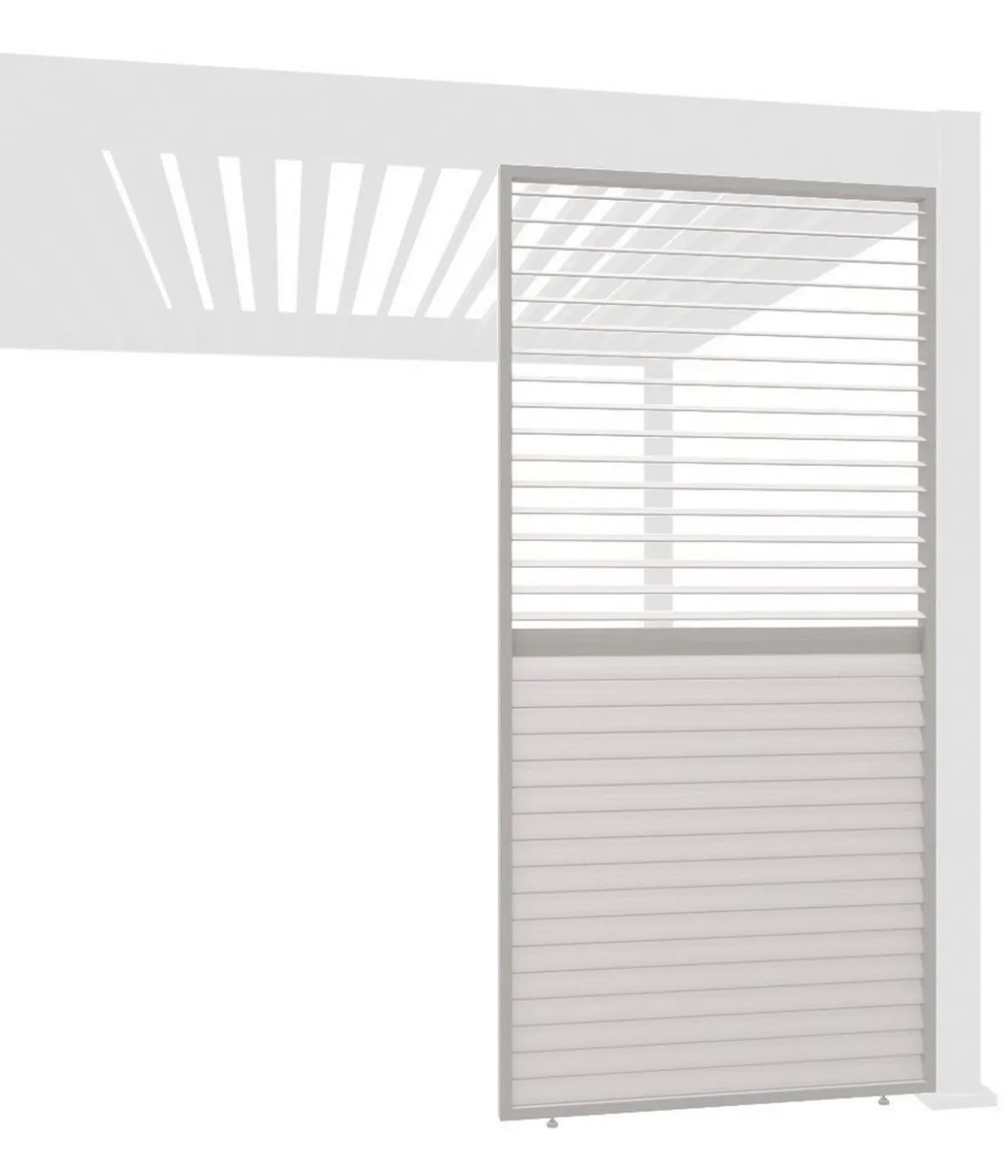 Weide Horizontales Seitenwand-Paneel, ca. B93/H236 cm