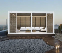 Weide Horizontales Seitenwand-Paneel, Holzoptik, verstellbare Lamellen, ca. B93/H236 cm