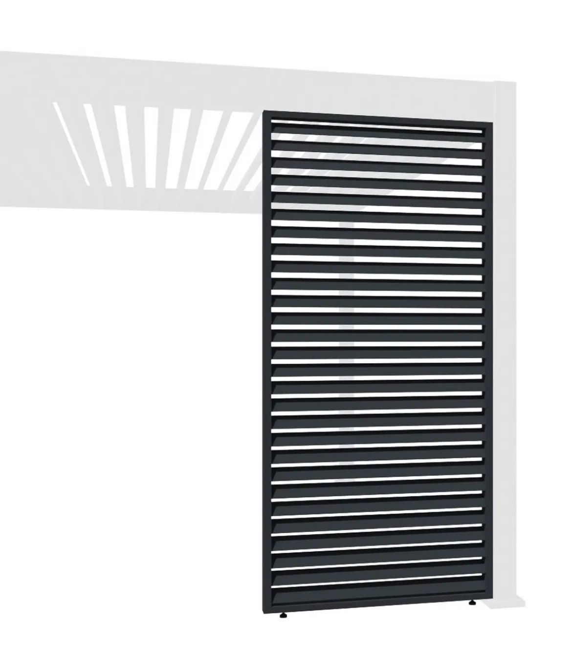 Weide Horizontales Seitenwand-Paneel, ca. B93/H236 cm