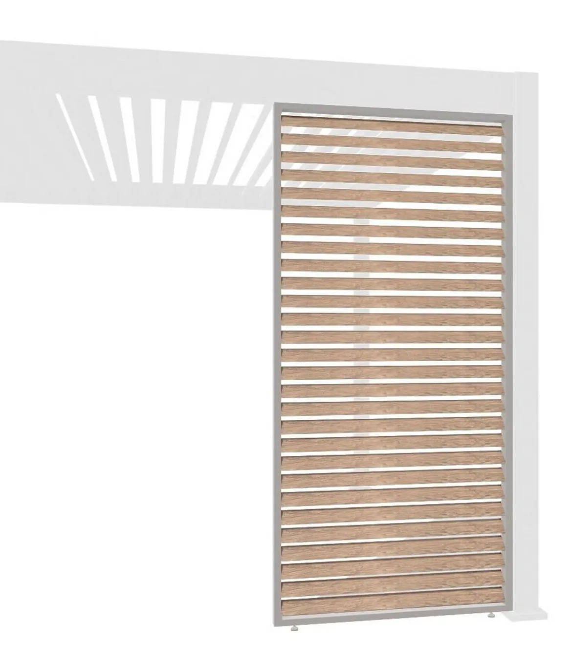 Weide Horizontales Seitenwand-Paneel, Holzoptik, ca. B113/H236 cm