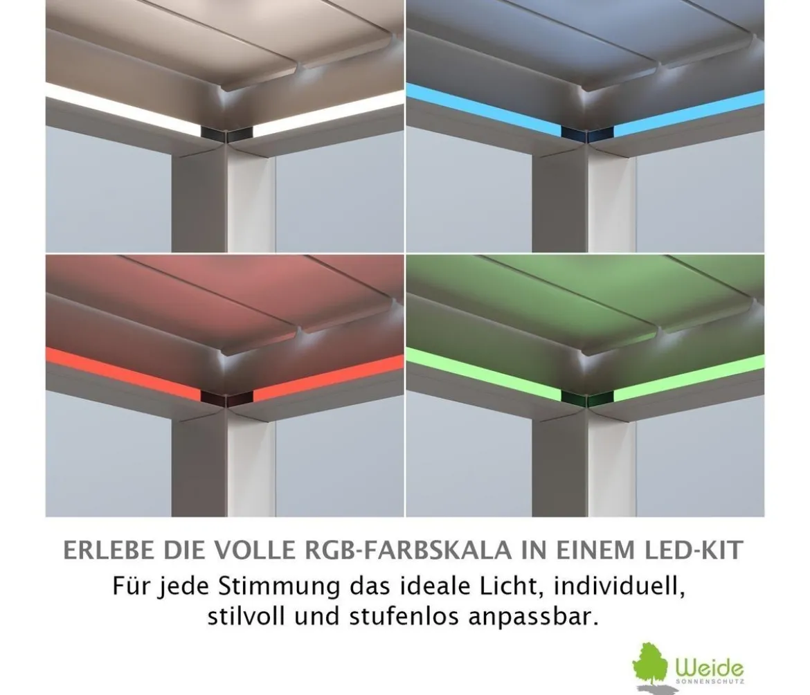 Weide LED-Kit für Pergola, 4 x 8 m