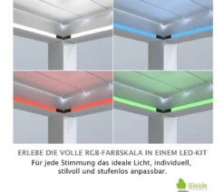 Weide LED-Kit für Wandpergola, 4 x 4 m