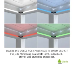 Weide LED-Kit für Wandpergola, 4 x 8 m