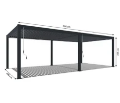 Weide Pergola Deluxe Plus 4x8, ca. B800/H255/T400 cm