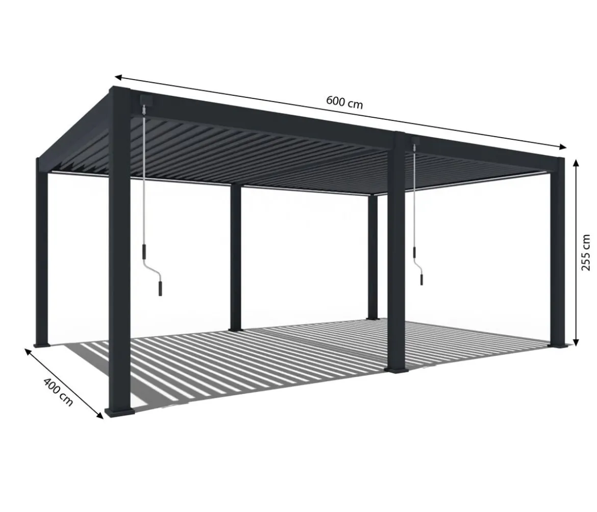 Weide Pergola Deluxe Plus 4x6, ca. B600/H255/T400 cm