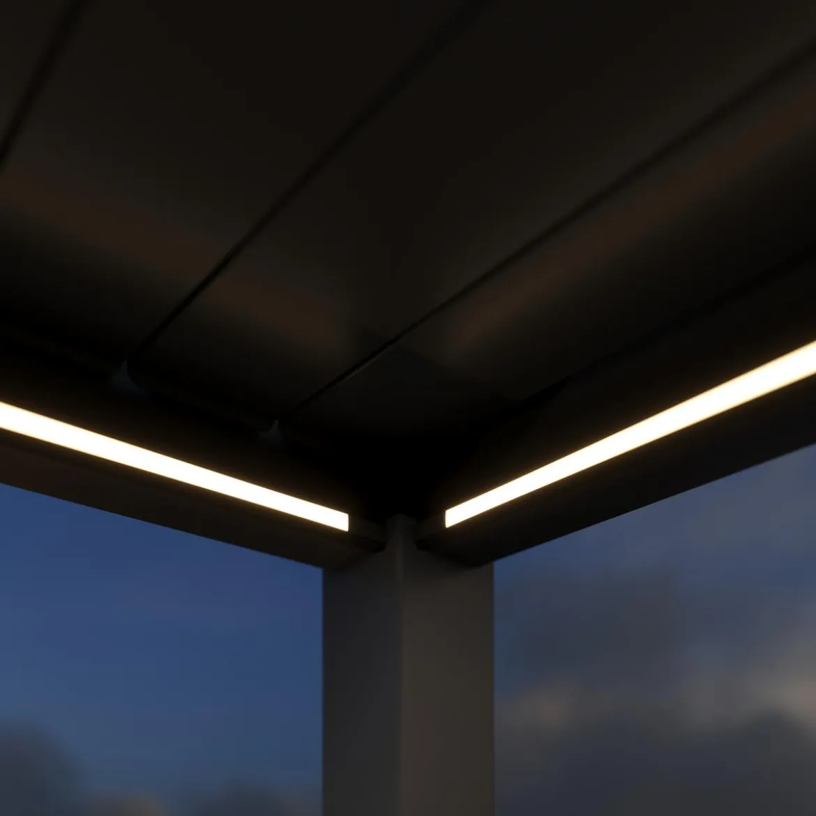 Weide Pergola LED E-Deluxe Plus 8x4, ca. B800/H255/T400 cm