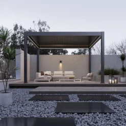 Weide Pergola LED E-Deluxe Plus 4x4, ca. B400/H255/T400 cm
