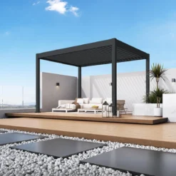 Weide Pergola LED E-Deluxe 3x4, ca. B400/H255/T300 cm
