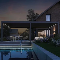 Weide Pergola LED E-Deluxe 3,6x7,2, ca. B720/H255/T360 cm