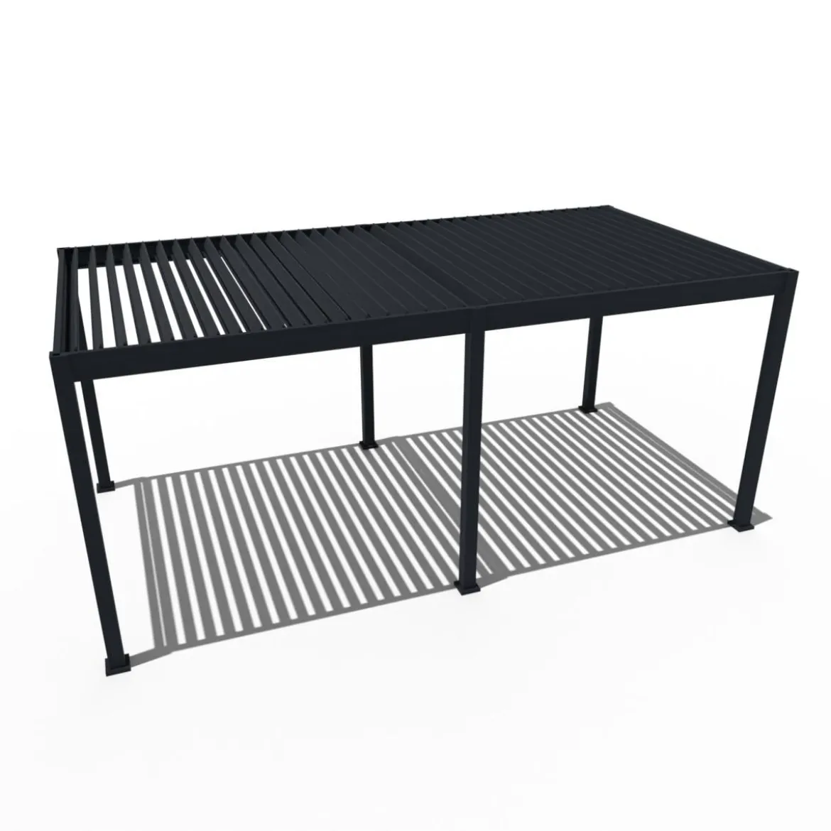 Weide Pergola LED E-Deluxe 3x6, ca. B600/H255/T300 cm