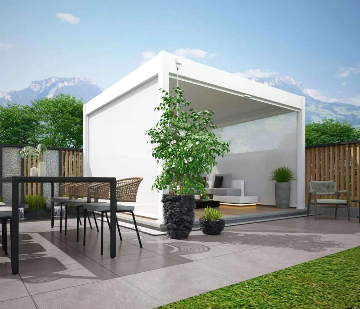 Weide Sonnenrollo für Deluxe Pergola, ca. B265 cm