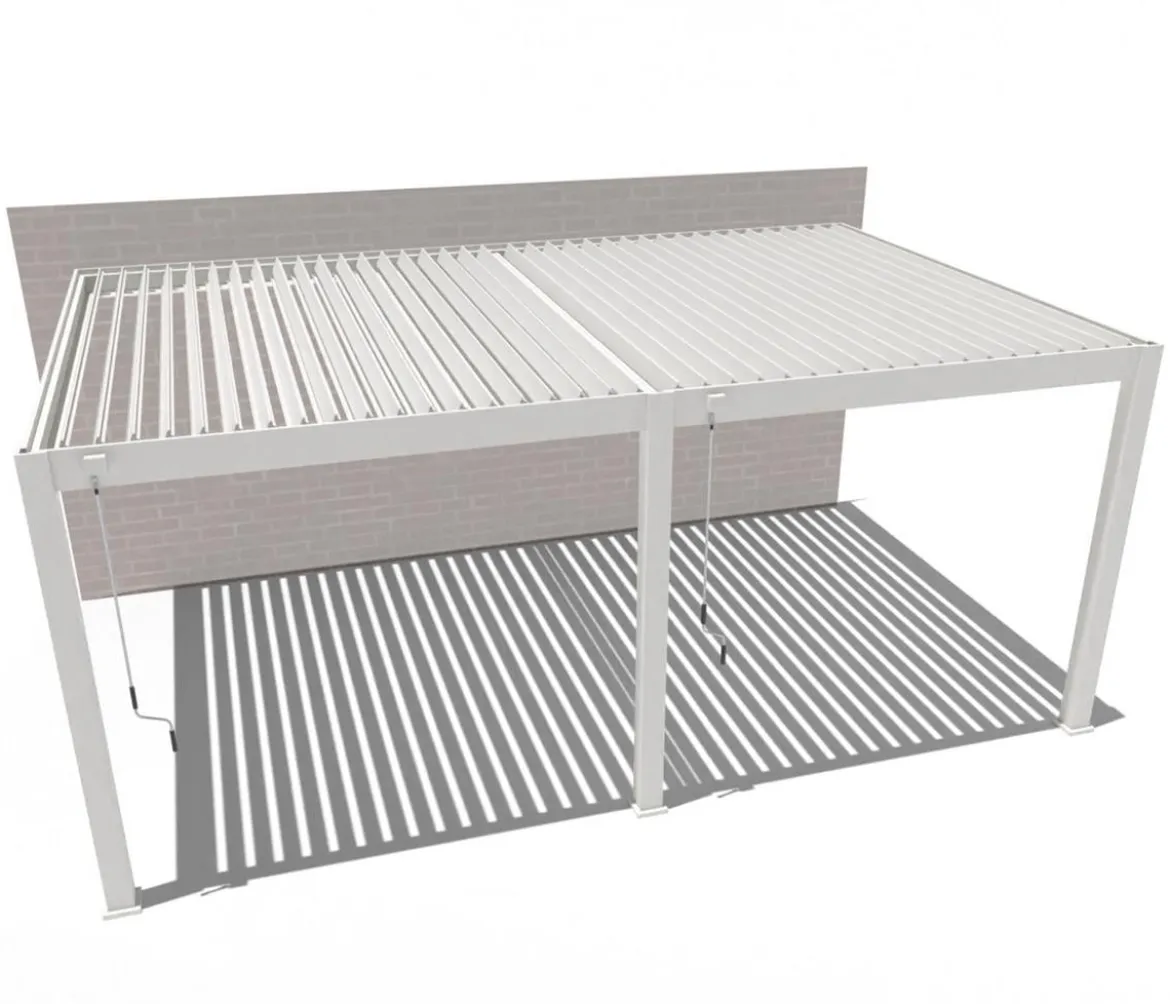 Weide Wand-Pergola Deluxe Plus 4x6, ca. B600/H255/T400 cm