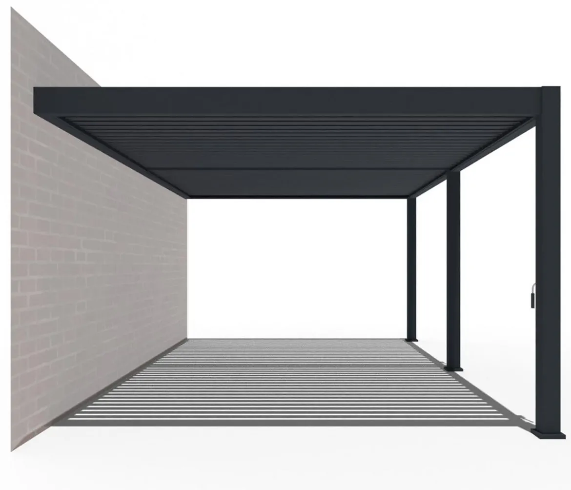Weide Wand-Pergola Deluxe Plus 4x6, ca. B600/H255/T400 cm