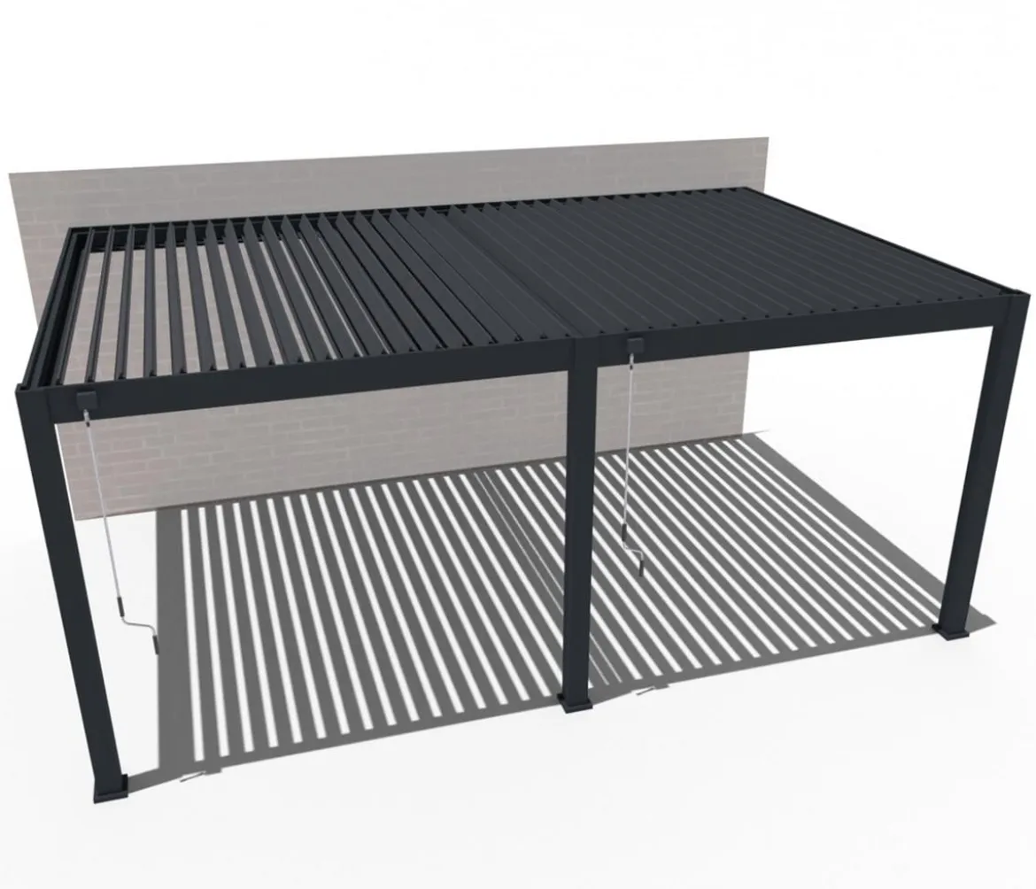 Weide Wand-Pergola Deluxe Plus 4x6, ca. B600/H255/T400 cm