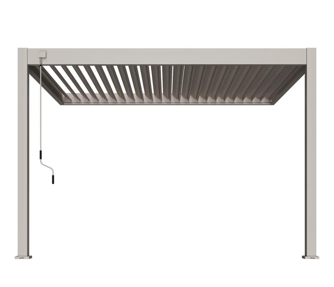 Weide Wand-Pergola Deluxe 3x3.6 Voll-Alu, ca. B360/H255/T300 cm