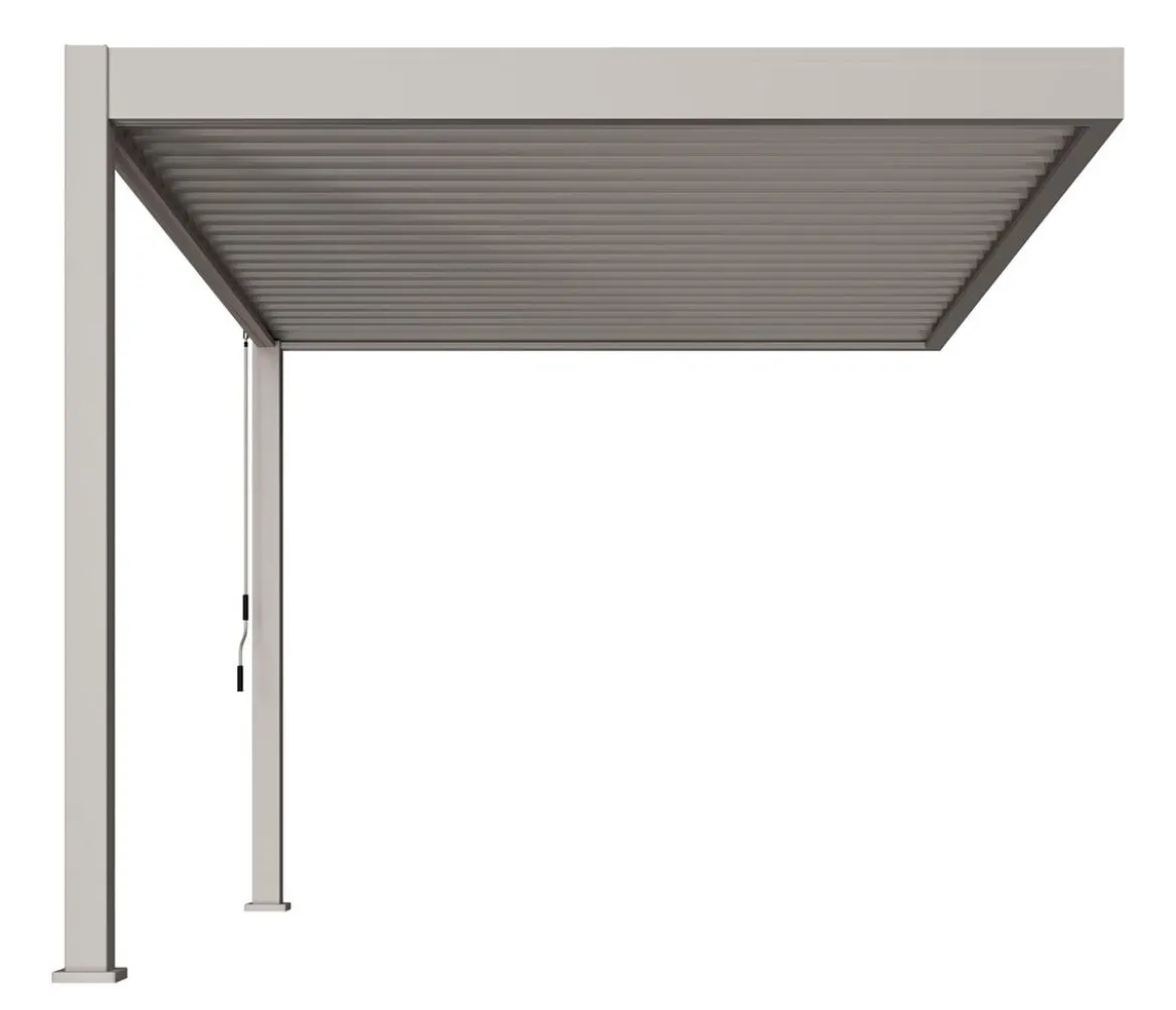 Weide Wand-Pergola Deluxe 3x3.6 Voll-Alu, ca. B360/H255/T300 cm