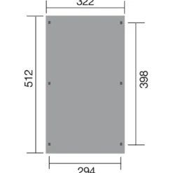 Weka Carport 617, mit Stahldach