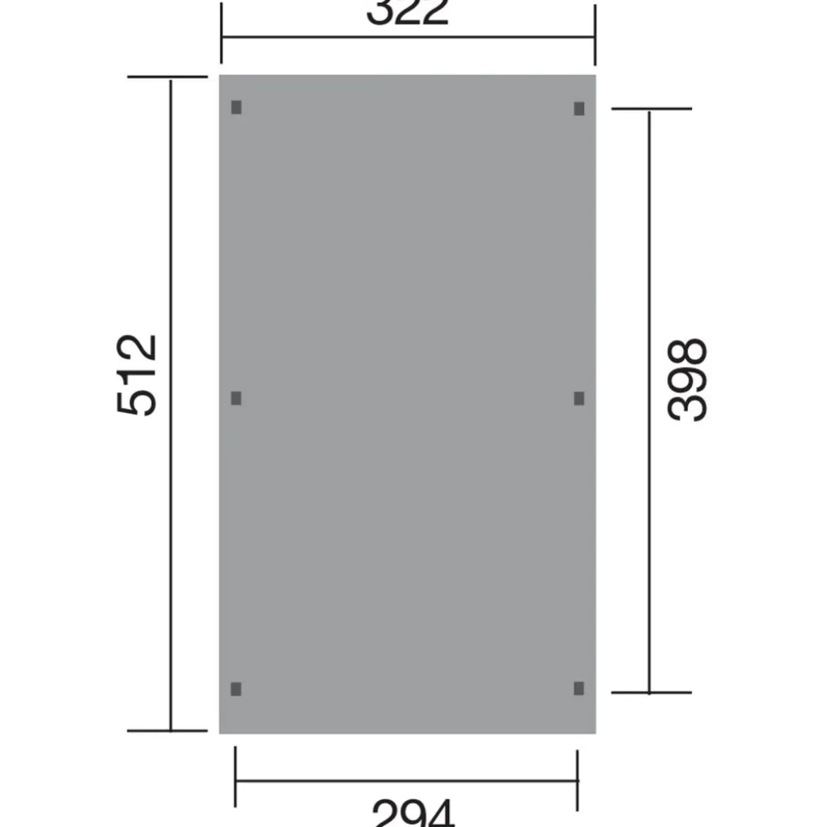 Weka Carport 617, mit Stahldach