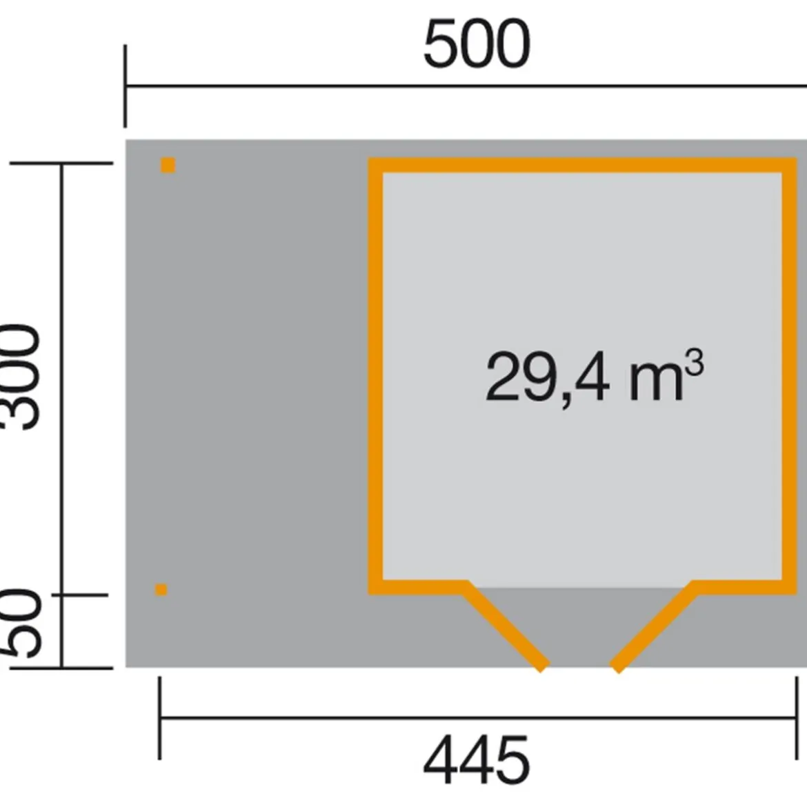 Weka Designhaus 126 A+ Gr. 2, ca. B500/H247/T377 cm