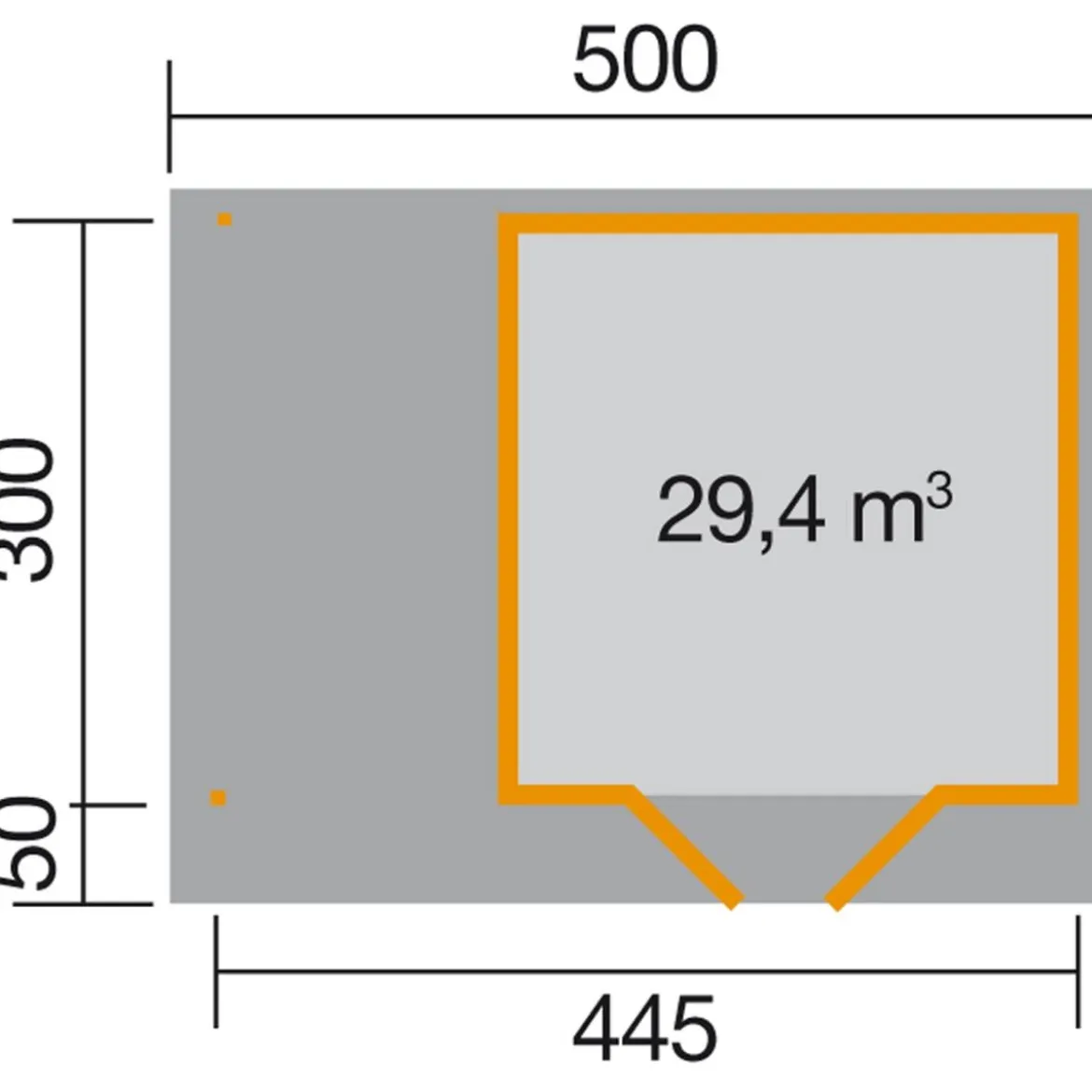 Weka Designhaus 126 A+ Gr. 2, ca. B500/H247/T377 cm