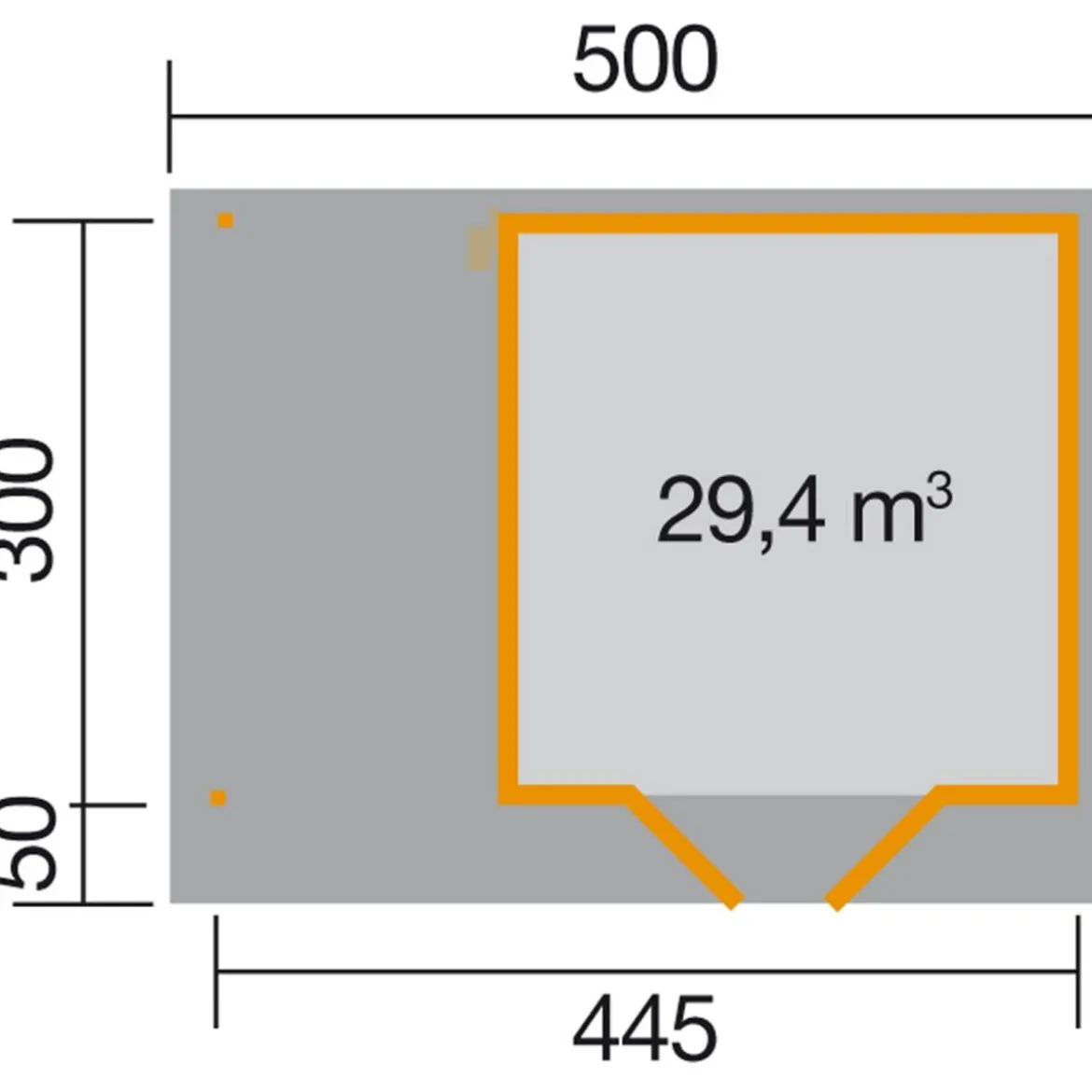 Weka Designhaus 126 A+ Gr. 2, ca. B500/H247/T377 cm