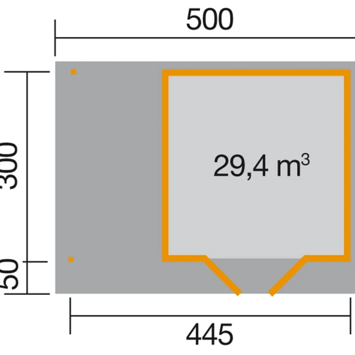 Weka Designhaus 126 A+ Gr. 2, ca. B500/H247/T377 cm