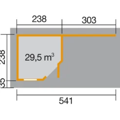 Weka Designhaus 213 B+ Gr. 1, ca. B585/H259/T279 cm