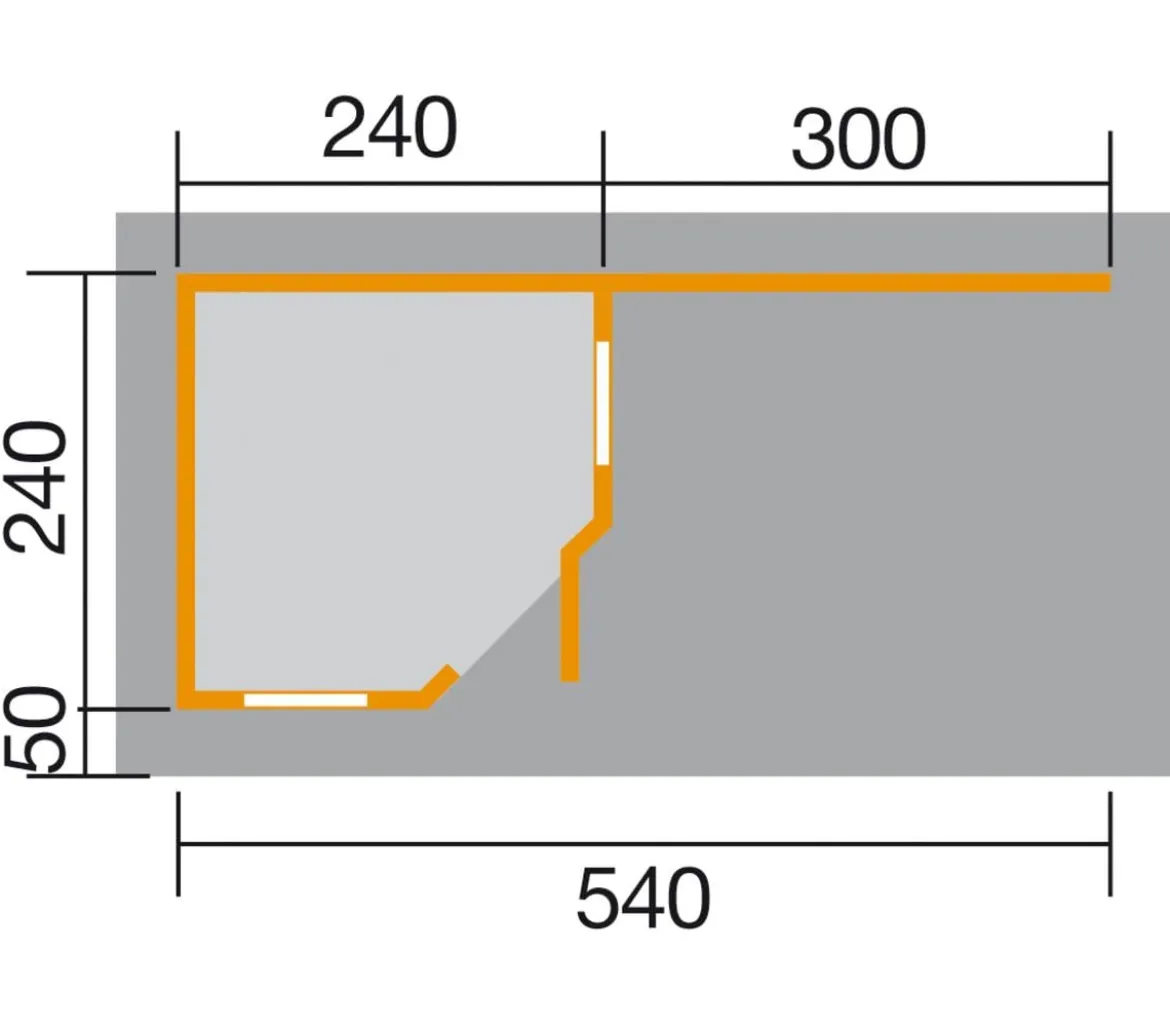 Weka Designhaus 213 B Gr.1, ca. B586/H237/T278 cm
