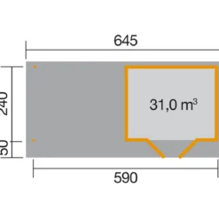 Weka Designhaus 126 B+ Gr. 1, ca. B645/H247/T316 cm