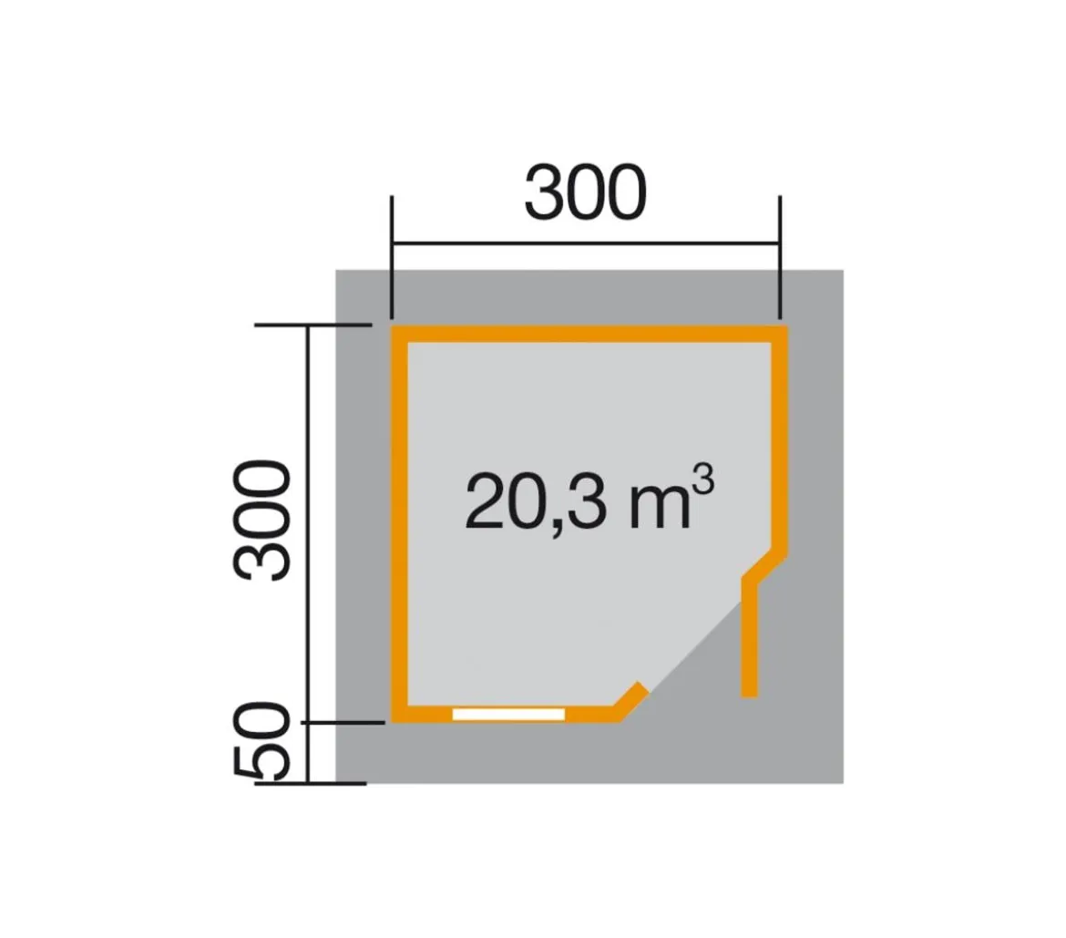 Weka Designhaus 213 Gr.2, ca. B338/H237/T338 cm