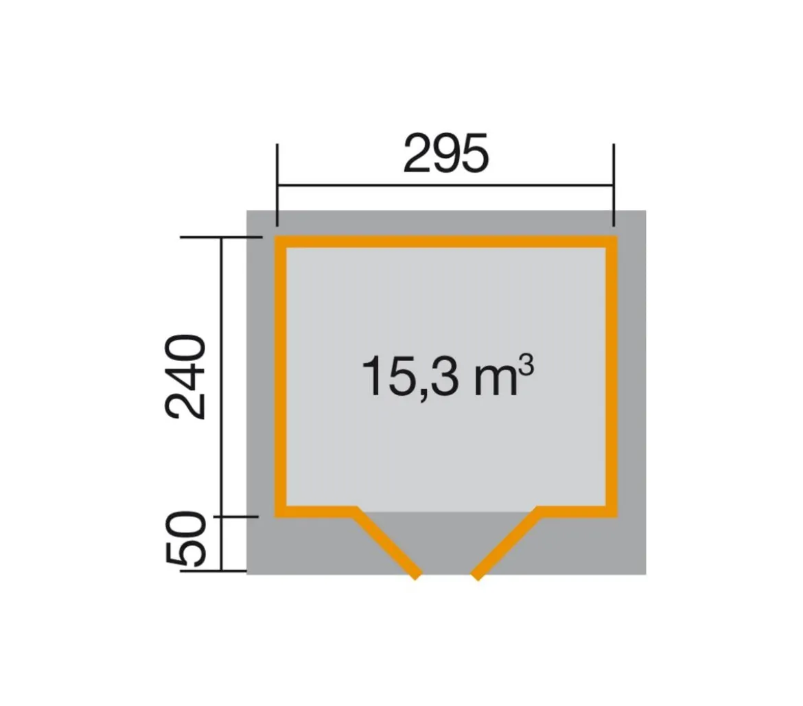 Weka Designhaus 126 Gr.2, ca. B361/H225/T316 cm