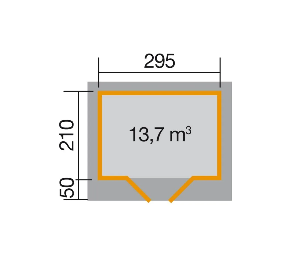 Weka Designhaus 126 Gr.1, ca. B361/H225/T286 cm